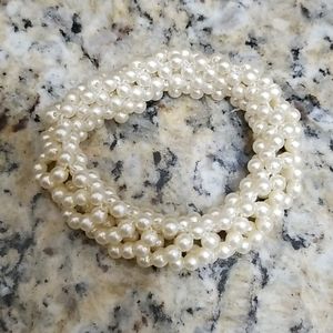 Faux pearl bracelet